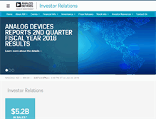 Tablet Screenshot of investor.analog.com